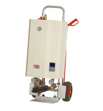 Mobile Elektroheizzentrale FMX Stark - grosse Leistung für grosse Fläche
